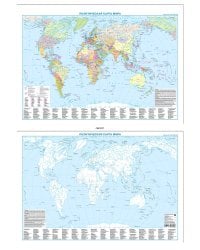 Политическая карта мира + контурная карта, двусторонняя А1