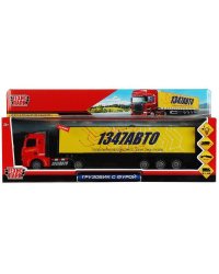 Машина металл свет-звук ГРУЗОВИК 32 см, подвиж. дет., багаж., инерц., кор. Технопарк в кор.2*30шт