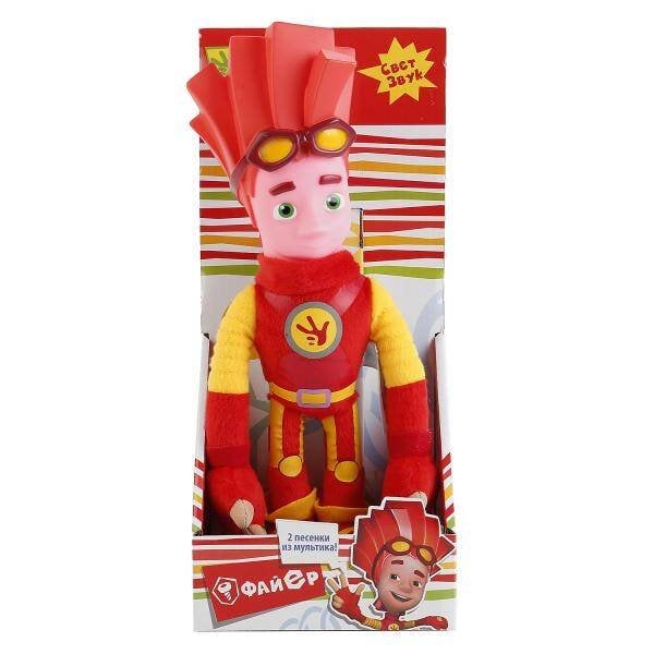 МЯГКАЯ КУКЛА "МУЛЬТИ-ПУЛЬТИ" ФАЙЕР 27СМ (М/Ф ФИКСИКИ) СВЕТ+ЗВУК, РУССИФИЦ. В ДИСПЛЕЕ в кор.2*12шт