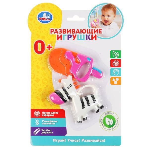 Развивающие игрушки зебра и мороженое на блист Умка в кор.4*36шт