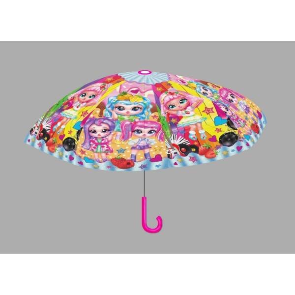 ЗОНТЫ (Умка) Зонт детский куклы-модницы радиус 45 см ИГРАЕМ ВМЕСТЕ в кор.120шт