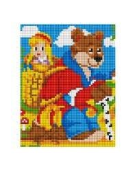 Алмаз. мозаика (класс.) 17х22 см, с подр., с полн. заполн. (15 цв.) МАША И МЕДВЕДЬ (AC17013)