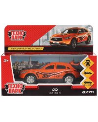 Машина металл "INFINITI QX70 СПОРТ", длина 12см, открыв. двери, инерц. в кор. Технопарк в кор.2*36шт