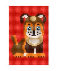 Алмаз. мозаика (блест.) 10х15 см, с подр., с полн. заполн. (10 цв.) ЩЕНОК (AS1005)