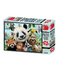 Пазл Super 3D "Зоо селфи" , 500 дет., 6+  Размер собранного пазла 61 х 46см (арт.10063) игр.-голов.