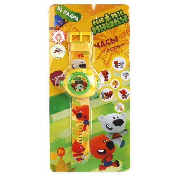 "УМКА" (детские развивающие игрушки) (Умка) Часы "Умка" "Мимимишки" с проекцией, 24 кадра, цвет в ассорт. на блистере (русс. уп.) в кор.2*144шт