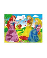 Алмаз.моз.(блест.)17х22 без подр.,на карт.,с част. зап.,с мольб.,19 цв.ПРИНЦЕССЫ НА ПРОГУЛКЕ(ASM004)