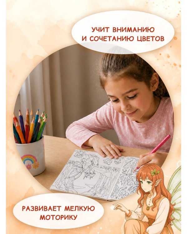Дополнительное изображение книги «Феи осеннего леса. Раскраска»