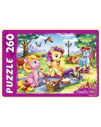 ПАЗЛЫ 260 элементов. ПОНИ НА ПИКНИКЕ (Арт. ПУ260-0637)