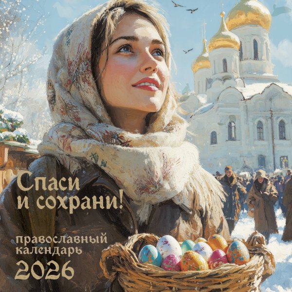 Спаси и Сохрани. Православный календарь с редкими молитвами. Календарь настенный на 2026 год (300х300)