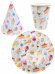 Набор для праздника Сладости (тарелка 6шт, стаканы 6 шт, колпаки 6 шт) ФЛ-6205