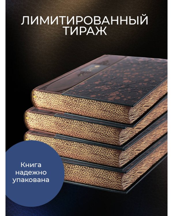 История российского флота. Книга в коллекционном кожаном переплете ручной работы с окрашенным и золочёным обрезом и многоцветным тиснением