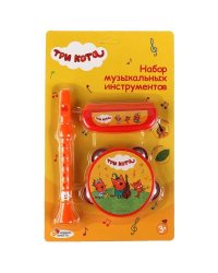 Набор музыкальных инструментов Три Кота блист.19*31*3см ИГРАЕМ ВМЕСТЕ в кор.120шт