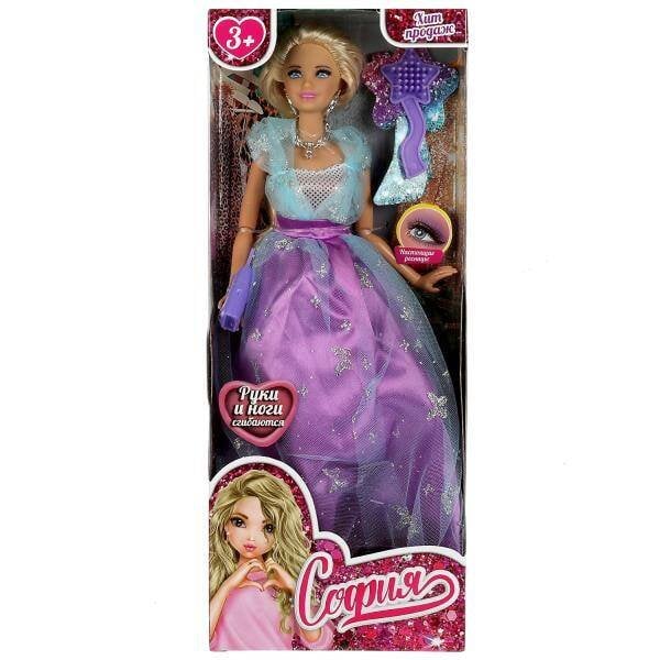 Кукла 29 см София, руки и ноги сгиб, акс, кор КАРАПУЗ в кор.24шт