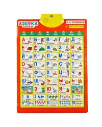ОБУЧАЮЩИЙ ПЛАКАТ "УМКА" АЗБУКА ЧУКОВСКОГО, НА БАТ. РУССИФИЦ., 10 ПРОГРАММ В РУСС. КОР. в кор.48шт