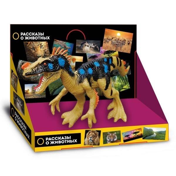 ПЛАСТИЗОЛЬ ДИНОЗАВРЫ (Умка) Игрушка пластизоль Играем Вместе Динозавр Барионикс 11*4*8см, индив. дисплей бокс в кор.2*72шт