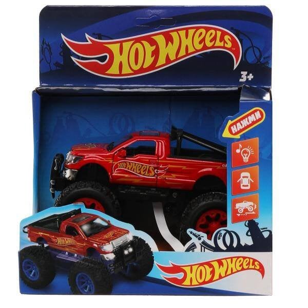 Машина металл свет-звук ВНЕДОРОЖНИК, 13,7 см, инерц, подвеска,кор. HOT WHEELS в кор.2*36шт
