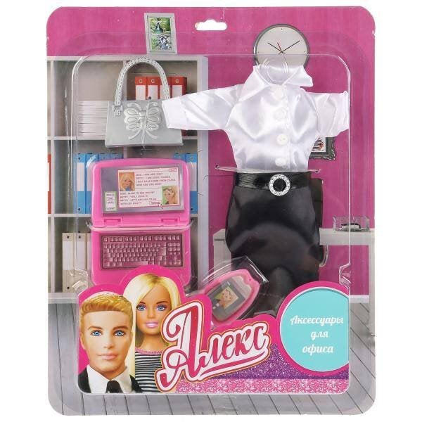 Аксессуары для кукол 29 см одежда и акс для офиса, блистер София и Алекс в кор.64шт