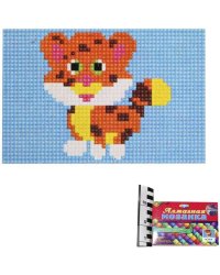 Алмаз. мозаика (класс.) 10х15 см, с подр., с полн. заполн. (8 цв.) ЯРКИЙ ТИГР (AC1016)