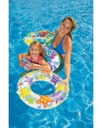 Круг надувной для плавания 61 см. Яркие рыбки INTEX Новый дизайн (3 вида). Арт. 59241NP