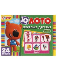 IQ-лото. Ми-ми-мишки. Веселые друзья. Коробка 138х189х32 мм, 24 пластиковые фишки в кор.24шт