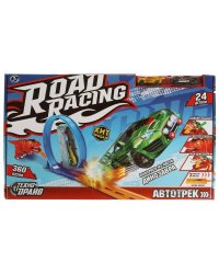 Автотрек с катапультой, динозавр, кор.52*31,7*6,9см ТЕХНОДРАЙВ в кор.2*12шт