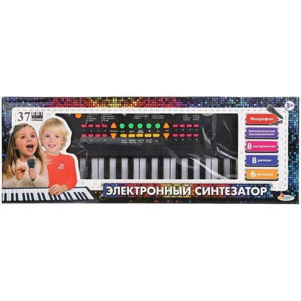 Пианино "электронный синтезатор" 37 клавишиш, микрофон,кор.46,5*16,5*6см ИГРАЕМ ВМЕСТЕ в кор.36шт