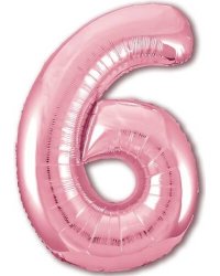 Шар Agura Slim Фламинго цифра 6 (40''/102 см) 755402