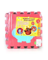 КОВРИК-ПАЗЛ "ИГРАЕМ ВМЕСТЕ" СОЮЗМУЛЬТФИЛЬМ С ЖИВОТНЫМИ, 9 СЕГМЕНТОВ, КАЖДЫЙ 30*30СМ В ПАК в кор.12шт