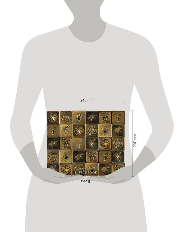 Скетчбук. Игра Престолов. Гербы домов (золотая обл) (твердый переплет, 96 стр., 240х200 мм)