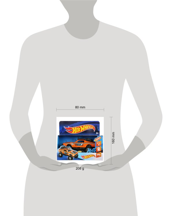 Машина металл свет-звук hot wheels СПОРТКАР, 12,5 см, двери, инерц, кор. Технопарк в кор.2*36шт