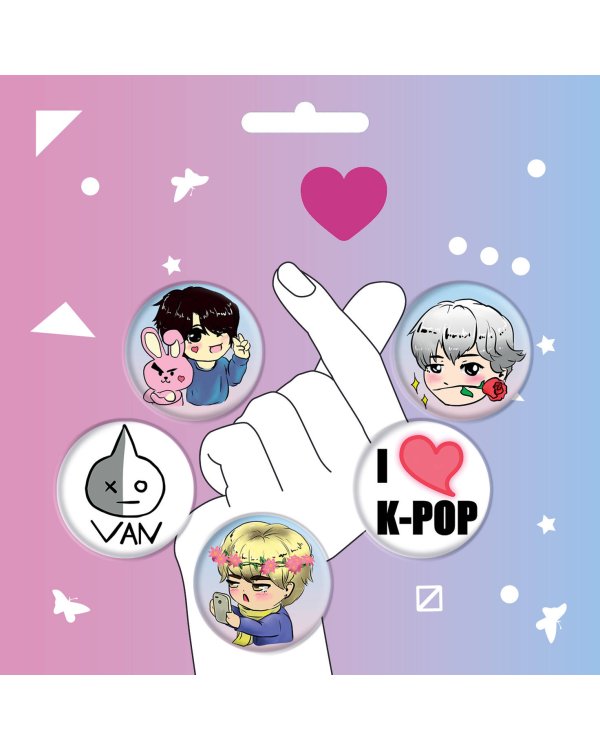 Набор значков "K-POP" (оф.1)