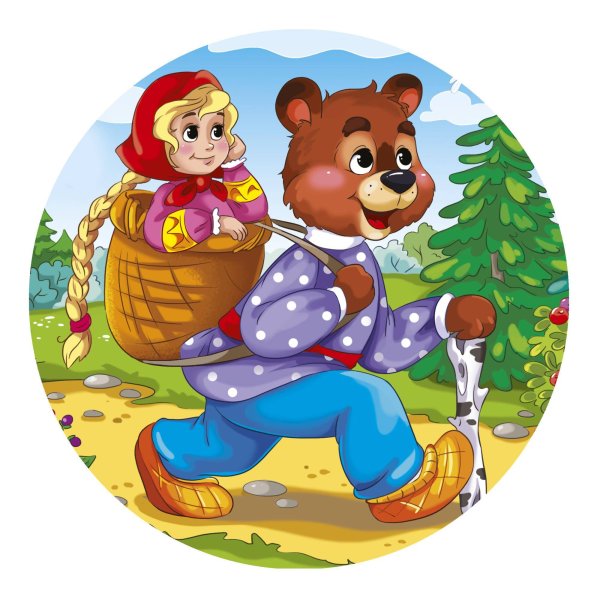 Алмаз. моз. круглая (блест),д.18 см, на картоне,с част.запол.(22цв.) Любимая сказка (Арт. RDS18014)