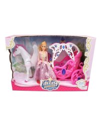 Карета с куклой.Сказка(кукла,лошадь ход.,звук,4*АА не в комп.,в кор.)(58,5х18,5х33,5см)(арт.2044434)