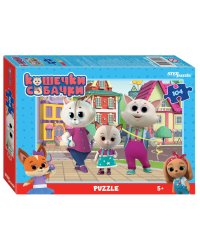 Мозаика "puzzle" 104 "Кошечки и собачки" (0+ Медиа)