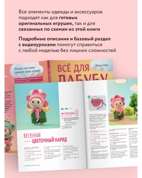 ВСЁ для Лабубу. Вяжем крючком одежду и аксессуары. Одеваем оригинальную и вязаную игрушку