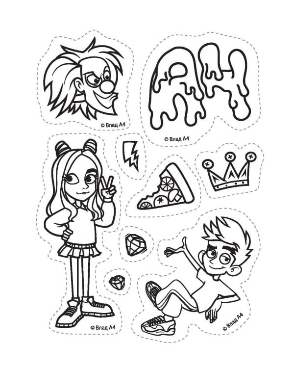 Влад А4: стикербук