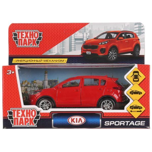 Машина металл "KIA SPORTAGE" 12см, открыв. двери, инерц., красный в кор. Технопарк в кор.2*36шт