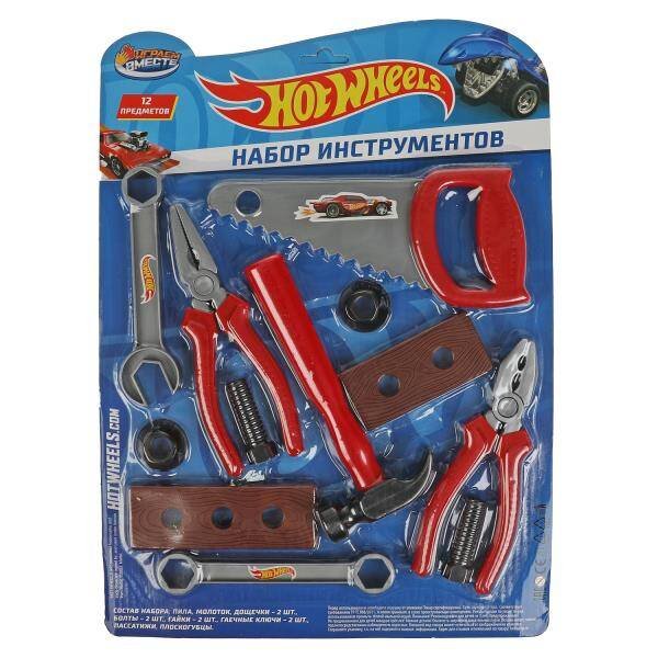 ИНСТРУМЕНТЫ (Умка) Набор инструментов ХОТ ВИЛС блист.28*39*4см ИГРАЕМ ВМЕСТЕ в кор.2*36шт
