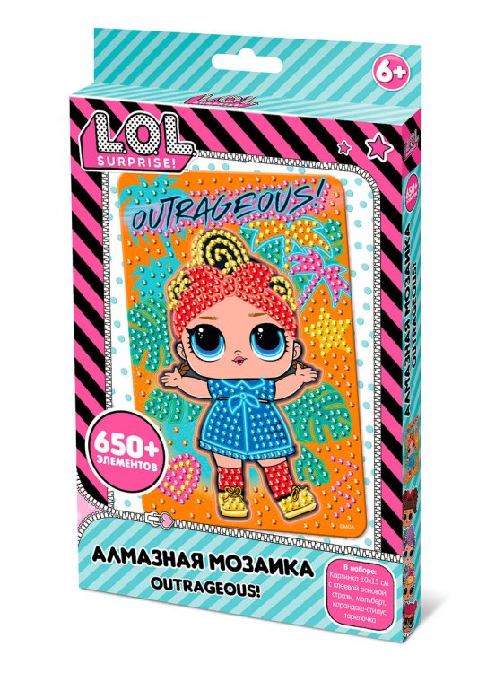 Алмазная мозаика (Премьера Паблишинг) Алмазная мозаика LOL.
"Outrageous" 10*15 cм.