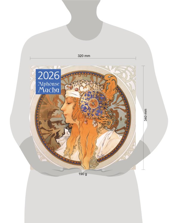 Альфонс Муха. Календарь настенный на 2026 год (300х300)