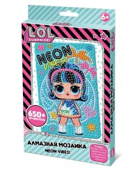 Алмазная мозаика LOL. 
 "Neon Vibes" 10х15 см.