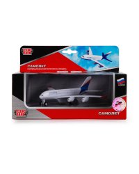 САМОЛЕТ "ТЕХНОПАРК" МЕТАЛЛ. ИНЕРЦ., СВЕТ+ЗВУК В РУСС. КОР. в кор.2*24шт