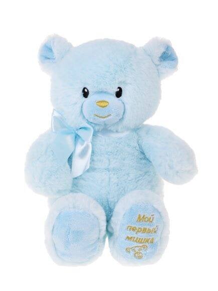 Мой первый мишка 20см, голуб