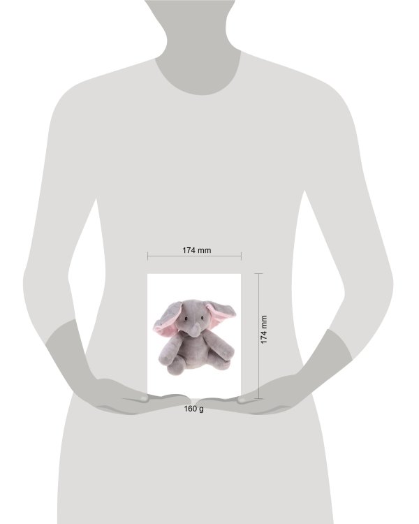 Слоненок функциональный "Ушки хлопушки" 23см
