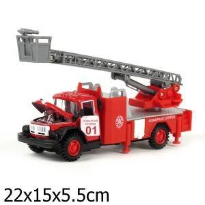 "ТЕХНОПАРК" (игрушки для мальчиков) (Умка) МАШИНА "ТЕХНОПАРК" МЕТАЛЛ. ИНЕРЦ. ЗИЛ 131 ПОЖАРНАЯ СЛУЖБА, СВЕТ+ЗВУК В РУСС. КОР. в кор.2*24шт