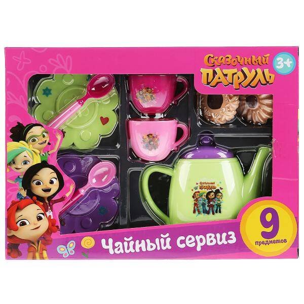 Чайный сервиз Сказочный патруль 9 предметов в русс. кор. ТМ "Играем вместе" в кор.60шт