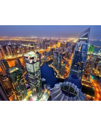 Алмаз мозаика (клас.) 30х40 см, с подр., с полн. заполн. ( цв.) Небоскребы в Дубае ( Арт. AC34014)