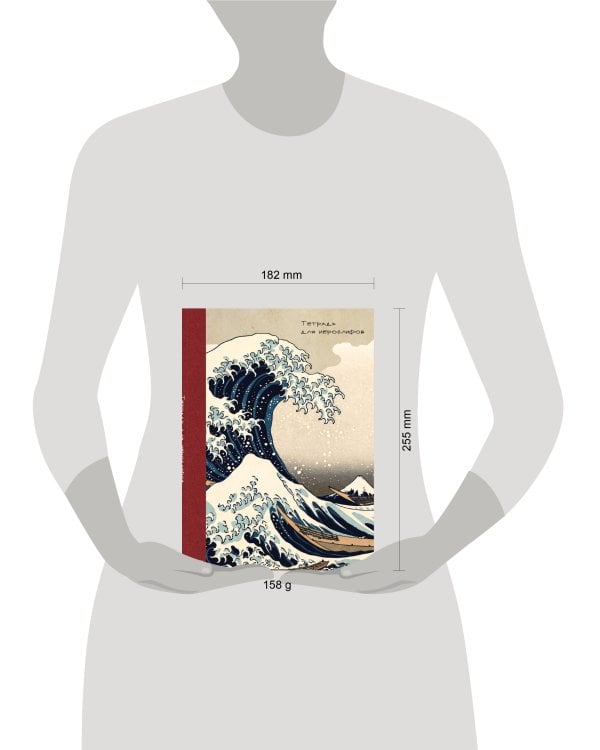 Дополнительное изображение книги «Тетрадь для иероглифов, блок с дополнительным полем (Волна)»