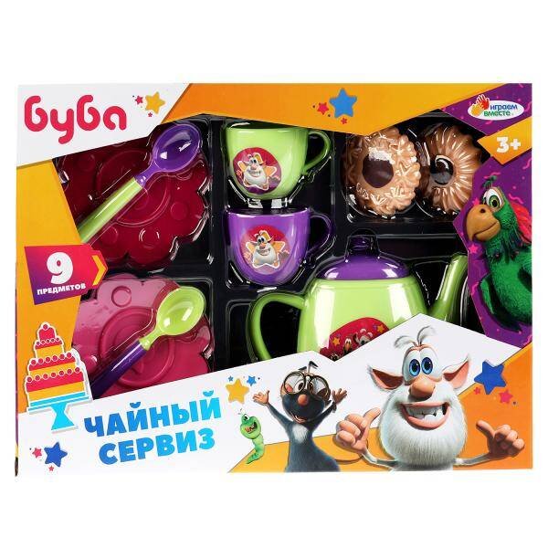 Чайный сервиз БУБА пластик, кор.27,5*20*6,5см ИГРАЕМ ВМЕСТЕ в кор.60шт